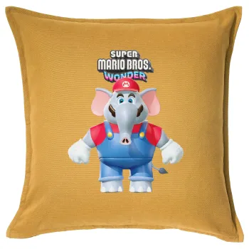 Super mario wonder, Sofa cushion YELLOW 50x50cm includes filling