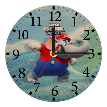 Super mario wonder, Ρολόι τοίχου ξύλινο plywood (20cm)