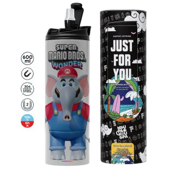 Super mario wonder, Tumbler stainless steel GREY 600ml