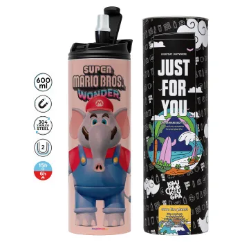 Super mario wonder, Tumbler stainless steel PINK 600ml