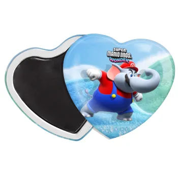 Super mario wonder, Μαγνητάκι καρδιά (57x52mm)