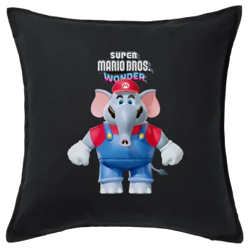 Super mario wonder, Sofa cushion black 50x50cm includes filling