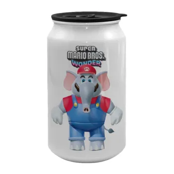 Super mario wonder, Κούπα ταξιδιού μεταλλική με καπάκι (tin-can) 500ml
