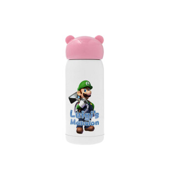 Luigi's Mansion, Ροζ ανοξείδωτο παγούρι θερμό (Stainless steel), 320ml