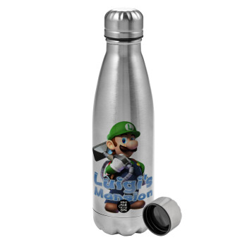 Luigi's Mansion, Metallic water bottle, stainless steel, 750ml