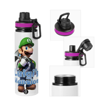Luigi's Mansion, Metallic water bottle with safety lid, 850ml aluminum