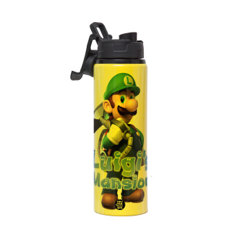 Luigi's Mansion, Metallic water bottle with safety lid, 850ml aluminum