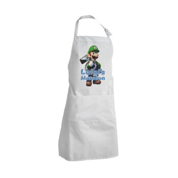 Luigi's Mansion, Adult Chef Apron (with sliders and 2 pockets)