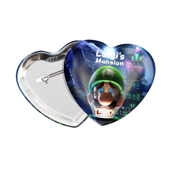 Luigi's Mansion, Κονκάρδα παραμάνα καρδιά (57x52mm)