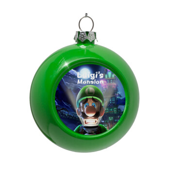Luigi's Mansion, Green Christmas tree ornament bauble 8cm
