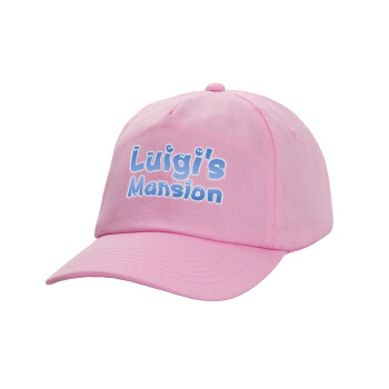 Luigi's Mansion, Καπέλο παιδικό Baseball, 100% Βαμβακερό, Low profile, ΡΟΖ