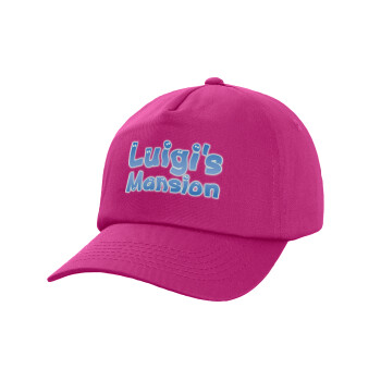 Luigi's Mansion, Καπέλο παιδικό Baseball, 100% Βαμβακερό Twill, Φούξια (ΒΑΜΒΑΚΕΡΟ, ΠΑΙΔΙΚΟ, UNISEX, ONE SIZE)