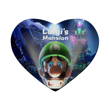 Luigi's Mansion, Mousepad καρδιά 23x20cm