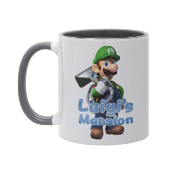 Luigi's Mansion, Κούπα χρωματιστή γκρι, κεραμική, 330ml