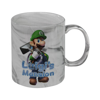 Luigi's Mansion, Mug ceramic marble style, 330ml