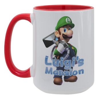 Luigi's Mansion, Κούπα Mega 15oz, κεραμική Κόκκινη, 450ml