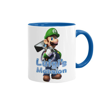 Luigi's Mansion, Mug colored blue, ceramic, 330ml