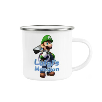 Luigi's Mansion, Metallic enamel cup white 360ml