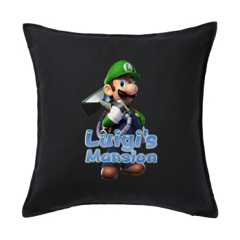 Luigi's Mansion, Sofa cushion black 50x50cm includes filling