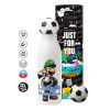 Soccer Metal mug thermos, double wall, 550ml