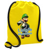 Backpack pouch GYMBAG Yellow, with pocket (40x48cm) & thick cords