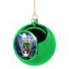 Green Christmas tree ornament ball 8cm