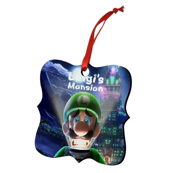 Luigi's Mansion, Christmas ornament polygon wooden 7.5cm
