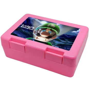 Luigi's Mansion, Children's cookie container PINK 185x128x65mm (BPA free plastic)