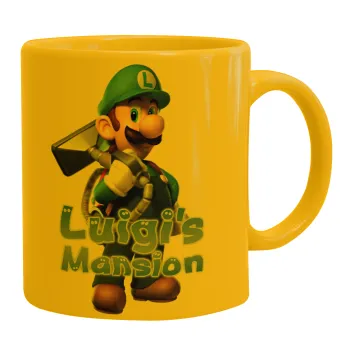 Luigi's Mansion, Κούπα, κεραμική κίτρινη, 330ml