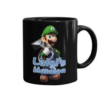 Luigi's Mansion, Κούπα Μαύρη, κεραμική, 330ml