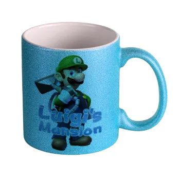 Luigi's Mansion, Κούπα Σιέλ Glitter που γυαλίζει, κεραμική, 330ml