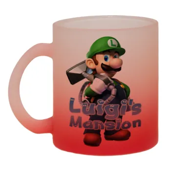 Luigi's Mansion, Κούπα γυάλινη δίχρωμη με βάση το κόκκινο ματ, 330ml