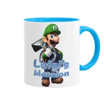 Luigi's Mansion, Κούπα χρωματιστή γαλάζια, κεραμική, 330ml