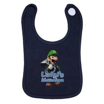 Luigi's Mansion, Σαλιάρα με Σκρατς 100% Organic Cotton Μπλε (0-18 months)