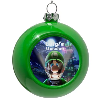 Luigi's Mansion, Στολίδι Χριστουγεννιάτικη μπάλα δένδρου Πράσινο 8cm