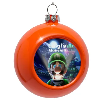 Luigi's Mansion, Orange Christmas tree ornament bauble 8cm