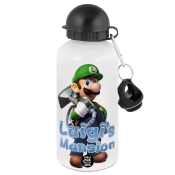 Luigi's Mansion, Μεταλλικό παγούρι νερού, Λευκό, αλουμινίου 500ml