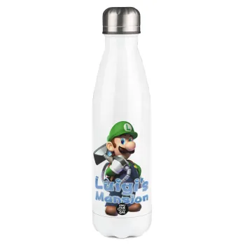 Luigi's Mansion, Metal mug thermos White (Stainless steel), double wall, 500ml