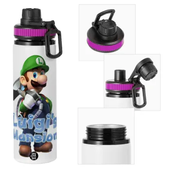 Luigi's Mansion, Μεταλλικό παγούρι νερού με καπάκι ασφαλείας, αλουμινίου 850ml