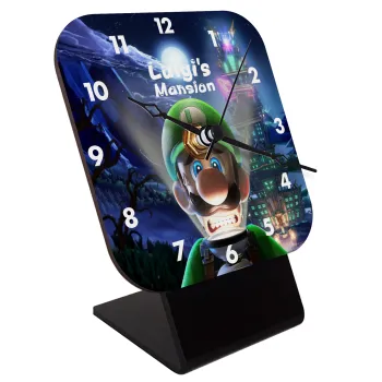 Luigi's Mansion, Επιτραπέζιο ρολόι ξύλινο με δείκτες (10cm)