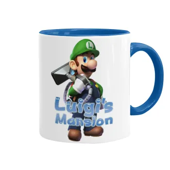 Luigi's Mansion, Κούπα χρωματιστή μπλε, κεραμική, 330ml