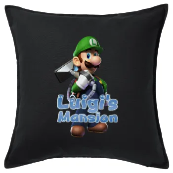 Luigi's Mansion, Sofa cushion black 50x50cm includes filling