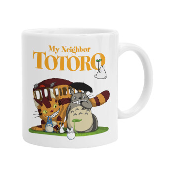 Totoro and Cat, Ceramic coffee mug, 330ml (1pcs)