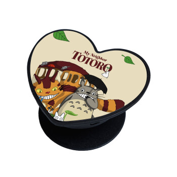 Totoro and Cat, Phone Holders Stand  καρδιά Μαύρο Βάση Στήριξης Κινητού στο Χέρι