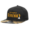 Adult Flat Snapback Hat Black/Camouflage, (100% COTTON TWILL, ADULT, UNISEX, ONE SIZE)