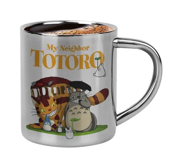 Totoro and Cat — Double-wall metal cup for espresso (220ml)