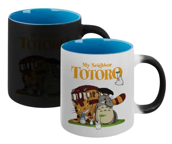 Totoro and Cat — Μαγική εσωτερικό μπλε