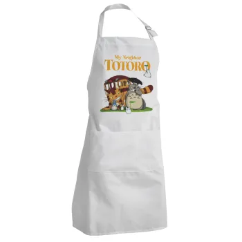 Totoro and Cat, Ποδιά Σεφ Ολόσωμη Ενήλικων (με ρυθμιστικά και 2 τσέπες)