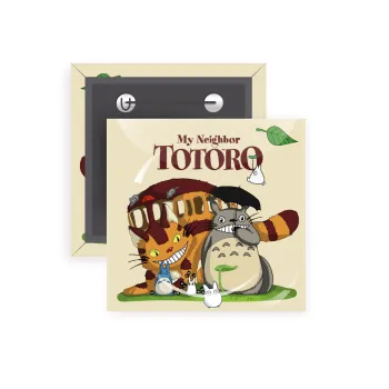 Totoro and Cat, Κονκάρδα παραμάνα τετράγωνη 5x5cm