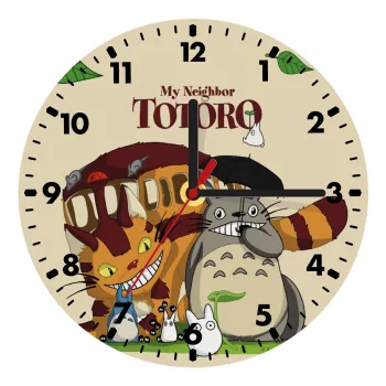 Totoro and Cat, Ρολόι τοίχου ξύλινο (20cm)
